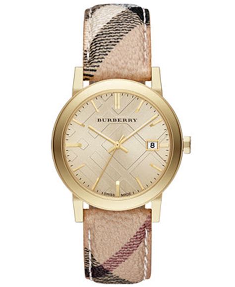 Burberry Watch, Women's Swiss Haymarket Strap 